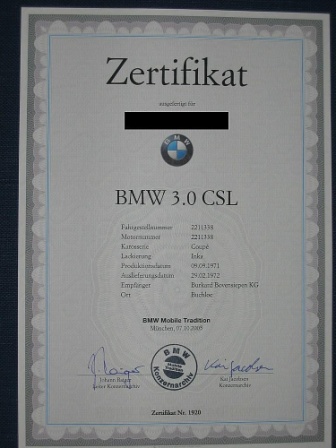 BMW 30 csl E9 2211338